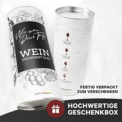 getbrave Weinglas XL | Guter Tag, Schlechter Tag, Frag nicht (530ml) in Geschenkbox | Wie war Dein Tag? | Geschenk für… - Image 4