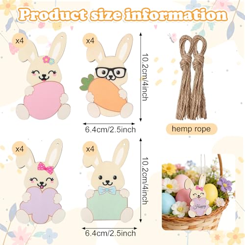SPERMUOY Geschenkanhänger ostern,16 Stück Frohe ostern anhänger für Geschenkverpackung,Osterdeko Etiketten zum Beschriften, geschenkanhänger für Ostergeschenke DIY