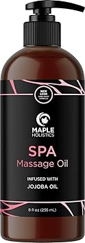 Calming Massage Oil for Massage Therapy - Home Spa Full Body Massage Oil for Sore Muscles for Pro or Home Use with Moisturizing Sweet Almond Oil and Lavender Essential Oil - Non Greasy or Staining