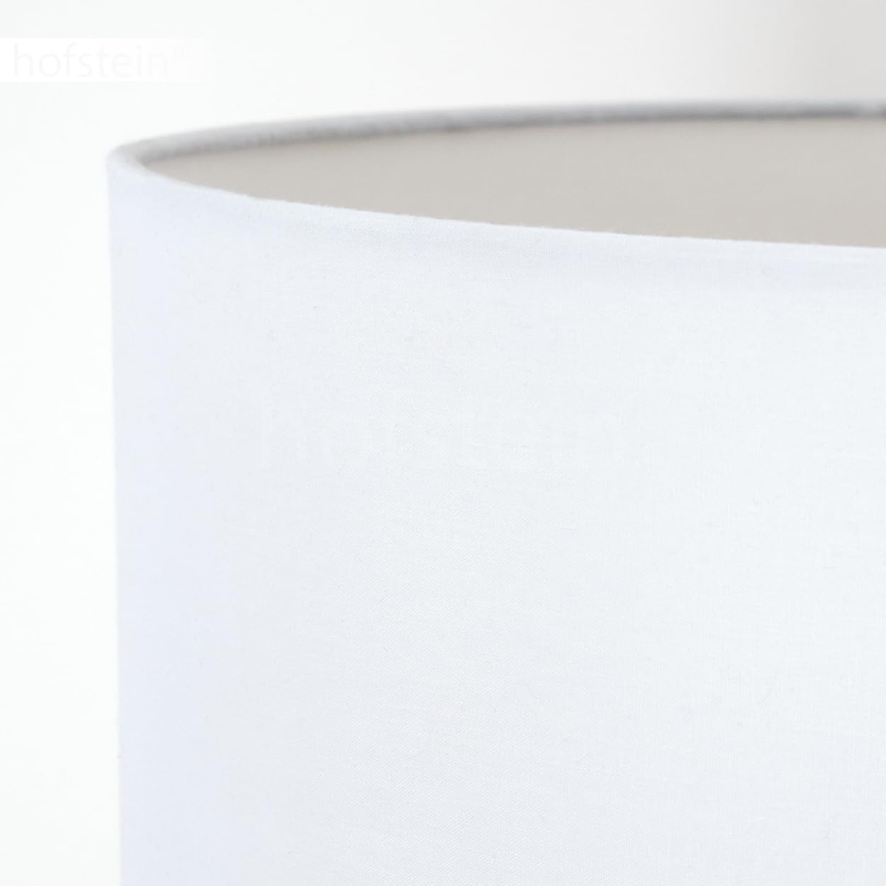 Stehleuchte Bassagoda, Stehlampe aus Metall/Stoff in Schwarz/Weiß, Leuchte im modernen Design mit rundem Schirm (Ø 40 cm) u. Fußschalter, Höhe 152 cm, 1 x E27, ohne Leuchtmittel