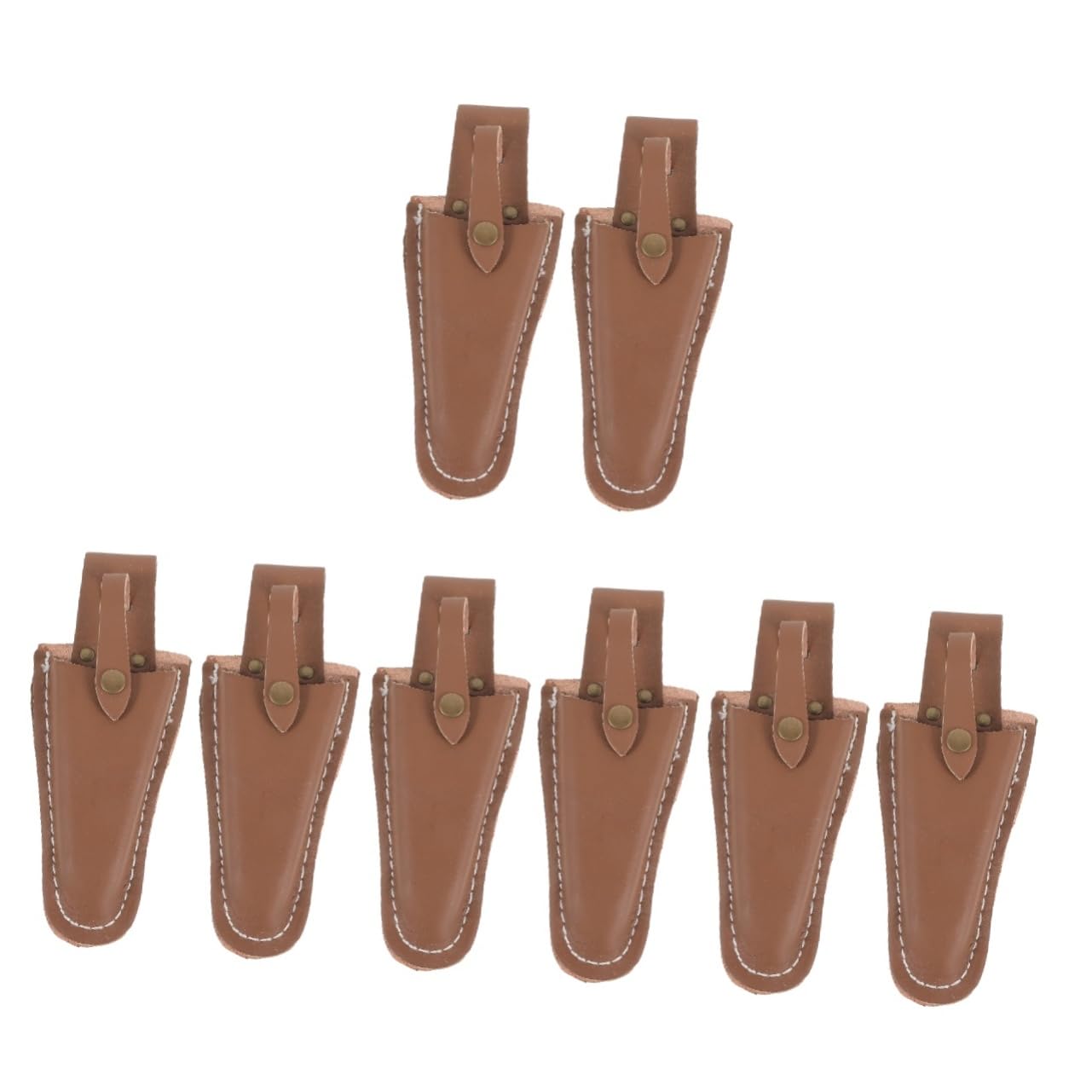 Juego De Tijeras De 8 Piezas Bolsa De Herramientas De Piel De Vaca Herramientas De Poda De Árboles Tijeras Podadoras Funda De Tijeras De Podar Protector De Punta De Tijera