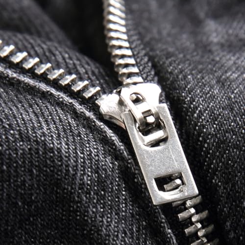 Mens Jeans Slim Fit Stretchy Straight Leg Distressed Light Wash Summer Skinny Ripped Jeans3