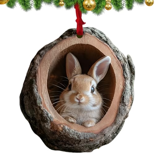 Weihnachten Acryl Tier Decor, Weihnachtsbaumschmuck Cartoon, 2D...