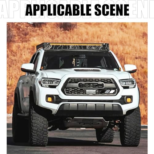 Image of Tesnaao 1 PC Car Tri-Color Front Grille Badge, 4.7 inch x 0.9 inch Stylish Appearance Plug-in Mounting Decoration, with Installation Accessories, Compatible with Toyota Tacoma 4Runner (Black & Gray & White)