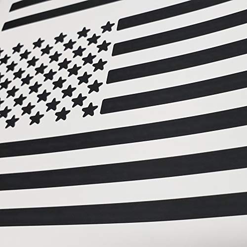 Sticker drapeau américain noir mat : la solution pour masquer une rayure auto - 5