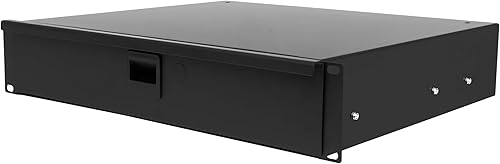 Gator Rackworks - Cajón de montaje en rack para micrófono inalámbrico, se adapta a 4 micrófonos inalámbricos y paquetes de cuerpo, diseño de 2U