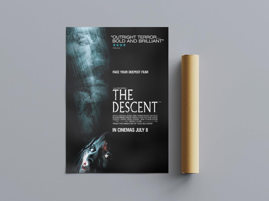 Pixie Posters Multi Colour All Tme Great Horror Movie Posters The Descent Wall Art (A4 Size 21Cmx29.7cm)