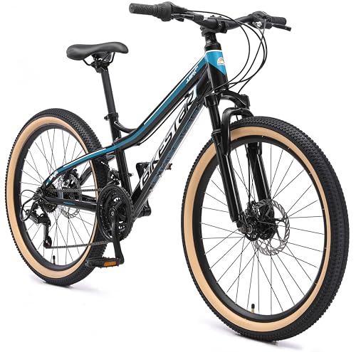 BIKESTAR Alu Mountainbike Jugendfahrrad 24 Zoll ab 9-14 Jahre Hardtail | 21...