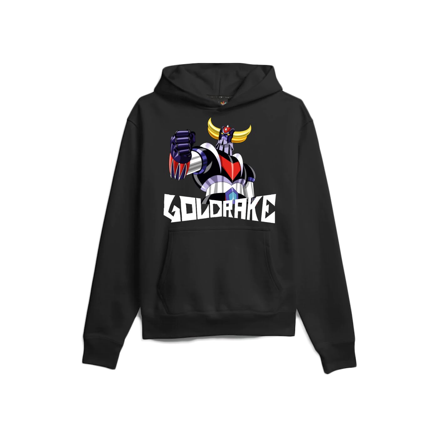 Felpa Cappuccio UFO Robot Goldrake - Unisex Nero Ver.1