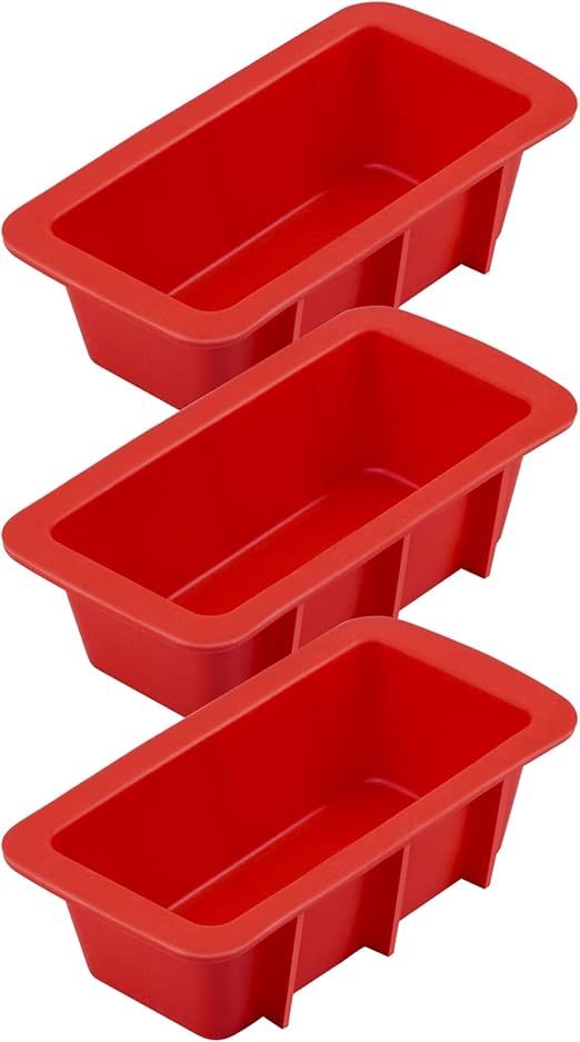 Anaeat Silicone Mini Bread and Loaf Pans Set of 3, NonStick loaf Pans