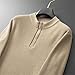 Men Solid Zipper Mock Neck Sweater Loose Thick Warm Casual Pullover Jumper Black 7XL