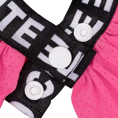 Image of CuteBone Two Piece Dog Sports Dress Athleisure Puppy Fluorescent Pink Skirt Lightweight Small Dogs Girl Clothes Cat Apparel SPS06XS