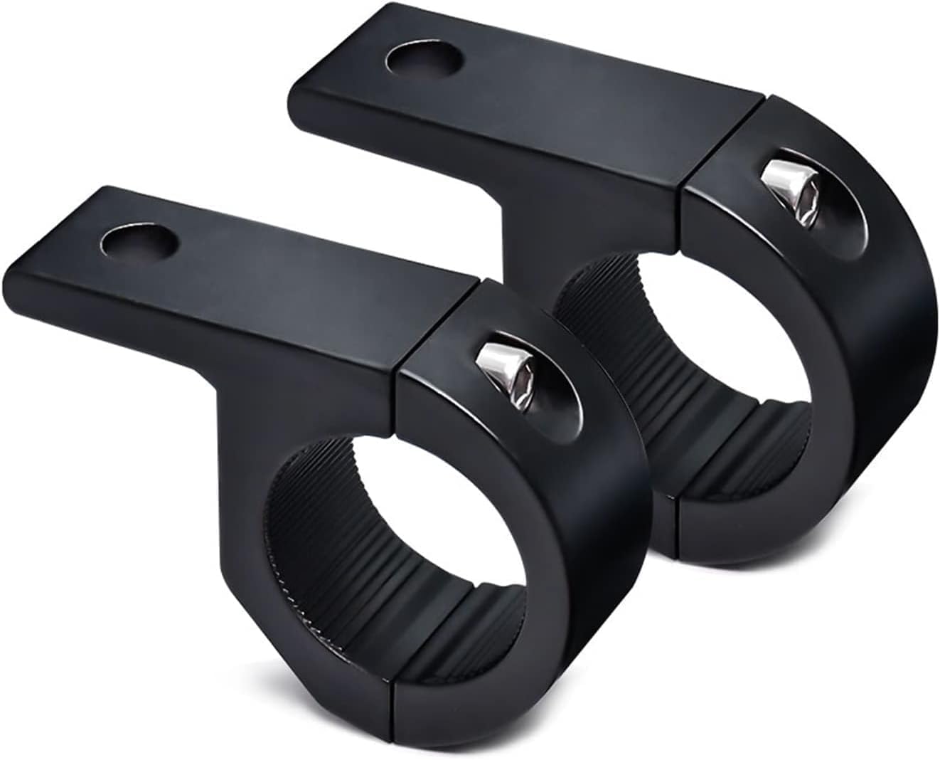 2 Pcs Black Light Bar Mounts,Motorcycle Mounting Brackets,Light Bars Mounting Brackets,Bracket Driving Fog Lights Bracket for Car Motorcycle Automotive,Car Accessories 0.75" 1" 1.25"