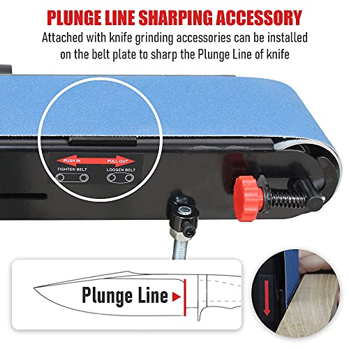 BUCKTOOL Pro 1HP Bench Belt Sander for Metal Working, 4 x 36 in Belt and 8 in Disc Sander with 1HP Direct-drive Motor, Benchtop for Metalworking, BD4801-M - Image 6