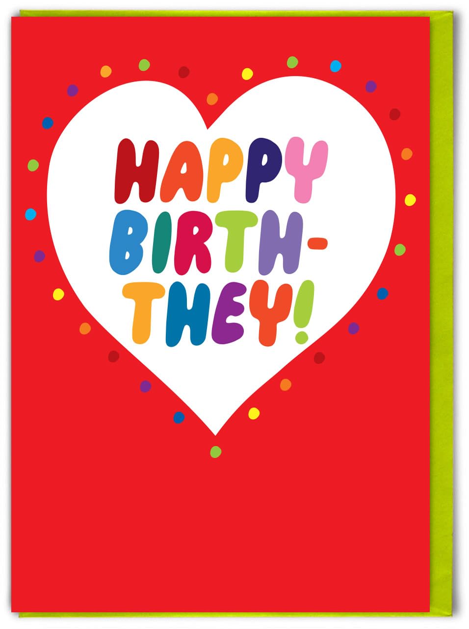 Brainbox CandyCute Non-Binary Birthday Card - 'Happy Birth-They' - LGBTQIA+ Birthday Cards - Gender Neutral Birthday Cards