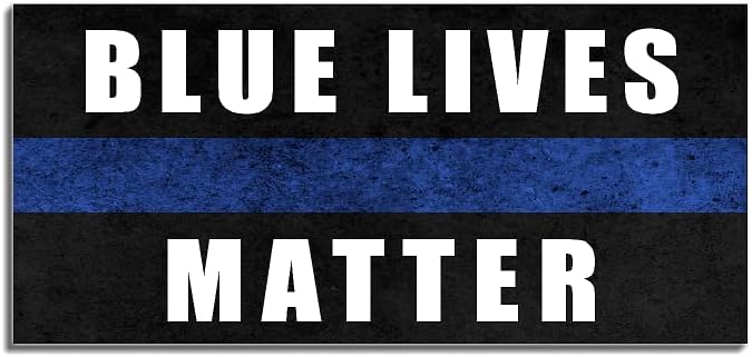 Blue Lives Matter Sticker Vinyl Decal Support Police Cops Officers Brave Heroes 6" x 2.75"