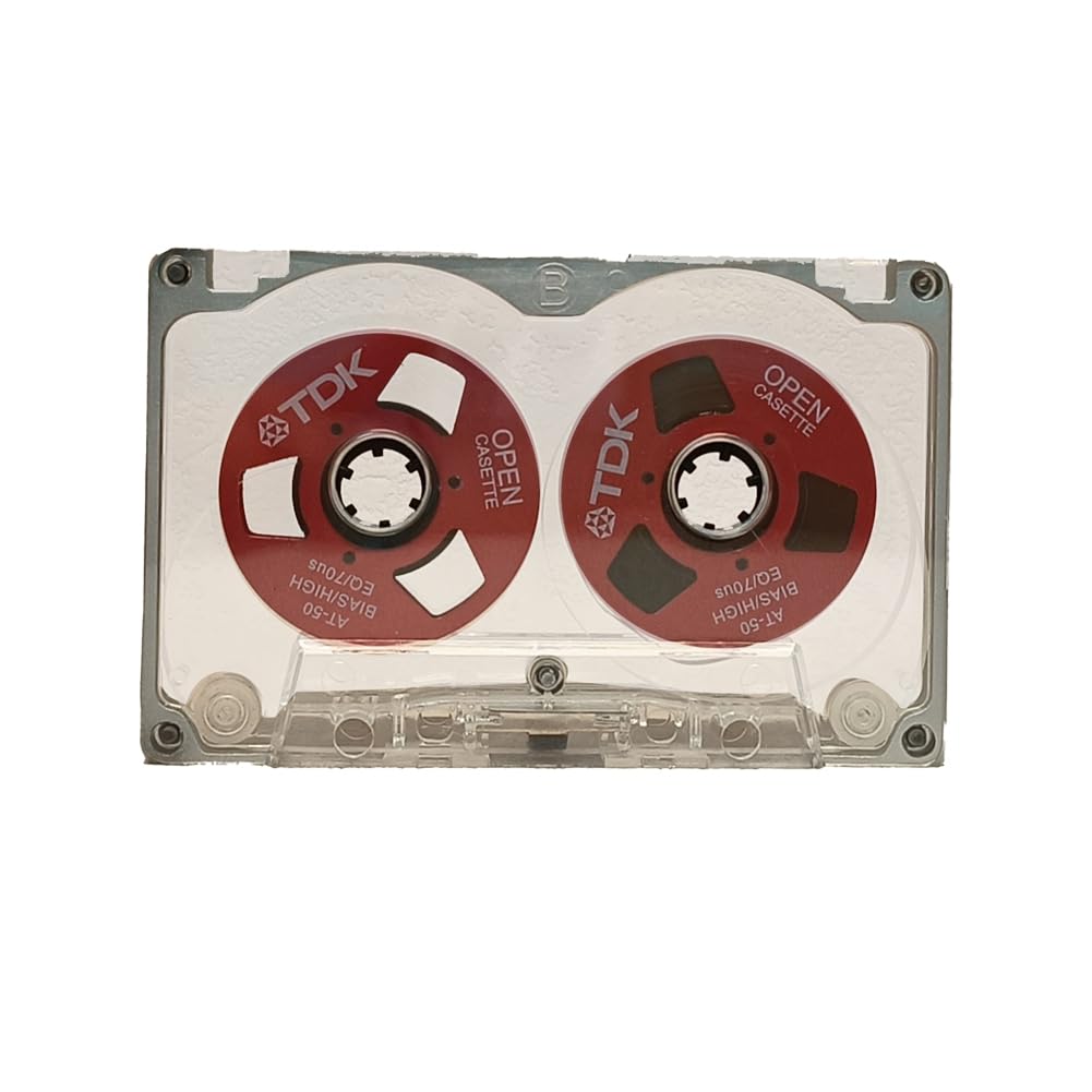Cartouche vide de 55 minutes, double face, disque métallique ouvert, disque de bande de cassette vide, C