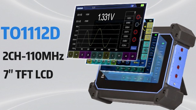 Image of Hantek Tablet Oscilloscope 2CH Digital Storage Oscilloscope Built-in Waveform Generator and Multimeter with 7 inch TFT Touch Screen(TO1112D /110MHz)