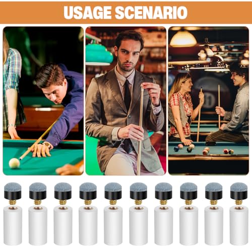 Image of PROBEROS 10pcs 13mm Billiard Cue Tips for Pool Snooker Golf Grip Use