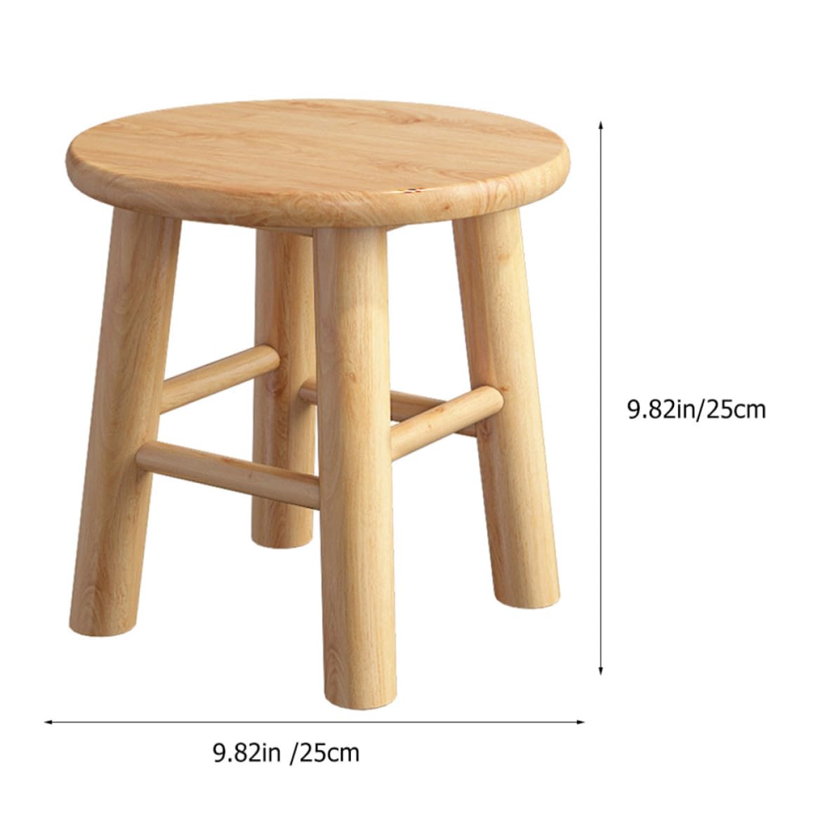 DOITOOL Taburete de Madera Maciza para Cambiar Zapatos Estructura Estable y Buena Capacidad de Carga, Diseño Pequeño Adecuado Hogar y Picnic