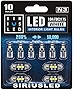 SIR IUS LED N3 DE3175 31MM 194 168 2825 Combo LED bulbs white Super Bright 300 Lumens 3030 Chipset for Japanese Car Truck Interiors Dome Map Door Courtesy License Plate Lights pack of 10