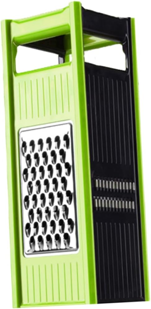 ABOOFAN Multifunctional Vegetable Slicer and Fruit Cutter Stainless Steel Grater Ergonomic Handle for Easy and Efficient Food Preparation Kitchen Green
