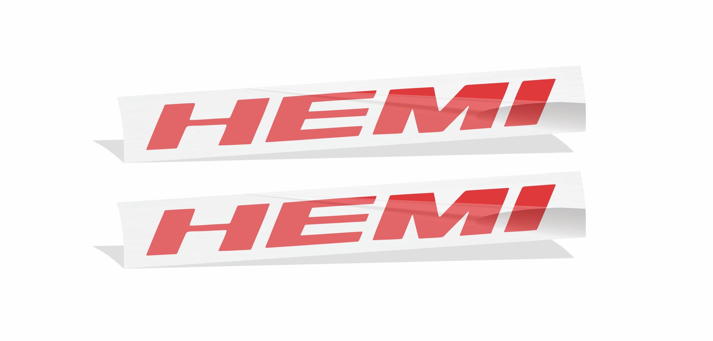 Reflective Concepts HEMI Emblem Overlay Decal Stickers (Pair) - 2011-2019 Challenger - (Color: Reflective Red)