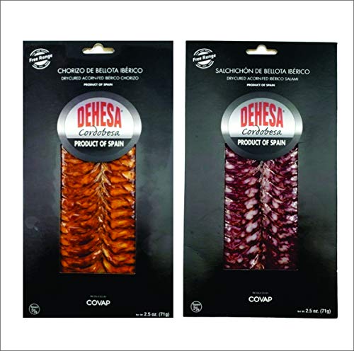 Chorizo + Salami | Dry-Cured Acorn-Fed 100% Iberico | 3oz/ea | Pack of 1