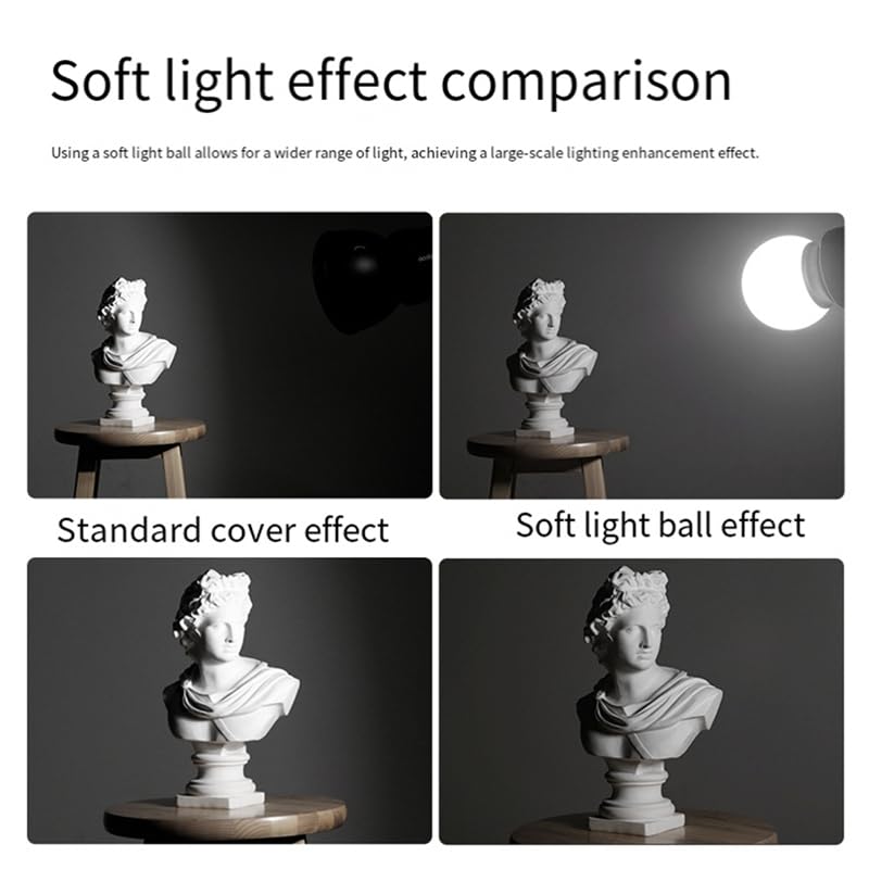 Softbox 30 cm uniwersalny dyfuzor do fotografii Soft Ball Dome do studia – z uchwytem Bowens Mount poprawia jakość zdjęć