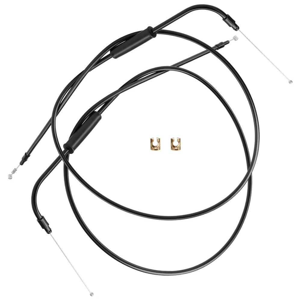 Juego de cables acelerador extendidos para motocicleta trenzados acero inoxidable para Sportster XL 1996-2017 para Dyna 2011-2015 para Softail