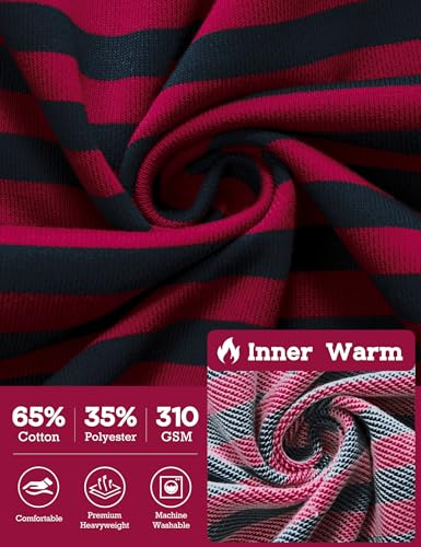 FAIABLE Striped Zip Up Hoodie Women Oversized Sweatshirt Hoodies Zipper Sweaters Pullover Cotton Vintage Preppy Shirt Outfits