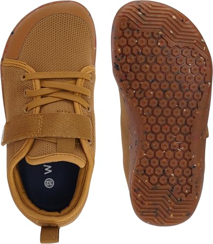 Image of WHITIN Little /Big Kid Barefoot Shoes | Boys /Girls Lace-up Minimalist Sneakers | Wide Toe Box | Natural Flexible Fit