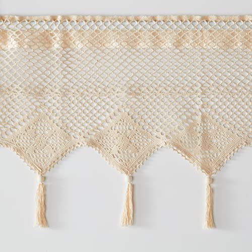 Skl Home By Saturday Knight Ltd. Fleetwood Valance, Natural, 50 Inches X 14 Inches #TOP4