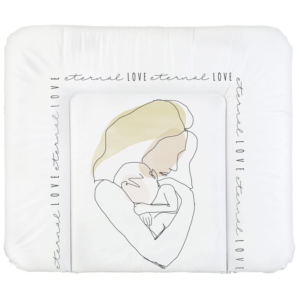 Rotho Babydesign Changing Mat, From 0 Months, Line-Art Eternal Love, 85 x 72 cm, white 20062 0001 DH01