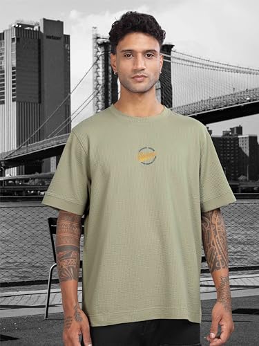 Image of STELLERS Men's Oversized Printed Half Sleeve T-Shirt | Feather Touch Feel | Odour Resistant | Anti-Static | Wrinkle Free | Quick Dry | Stretchable | Lightweight