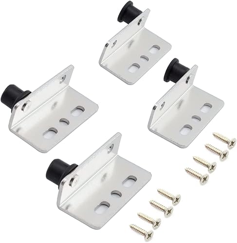 2 juegos de bisagras pivotantes plateadas resistentes de eje oculto para puertas de madera, cajones, armarios de muebles, armarios, escaparates, etc