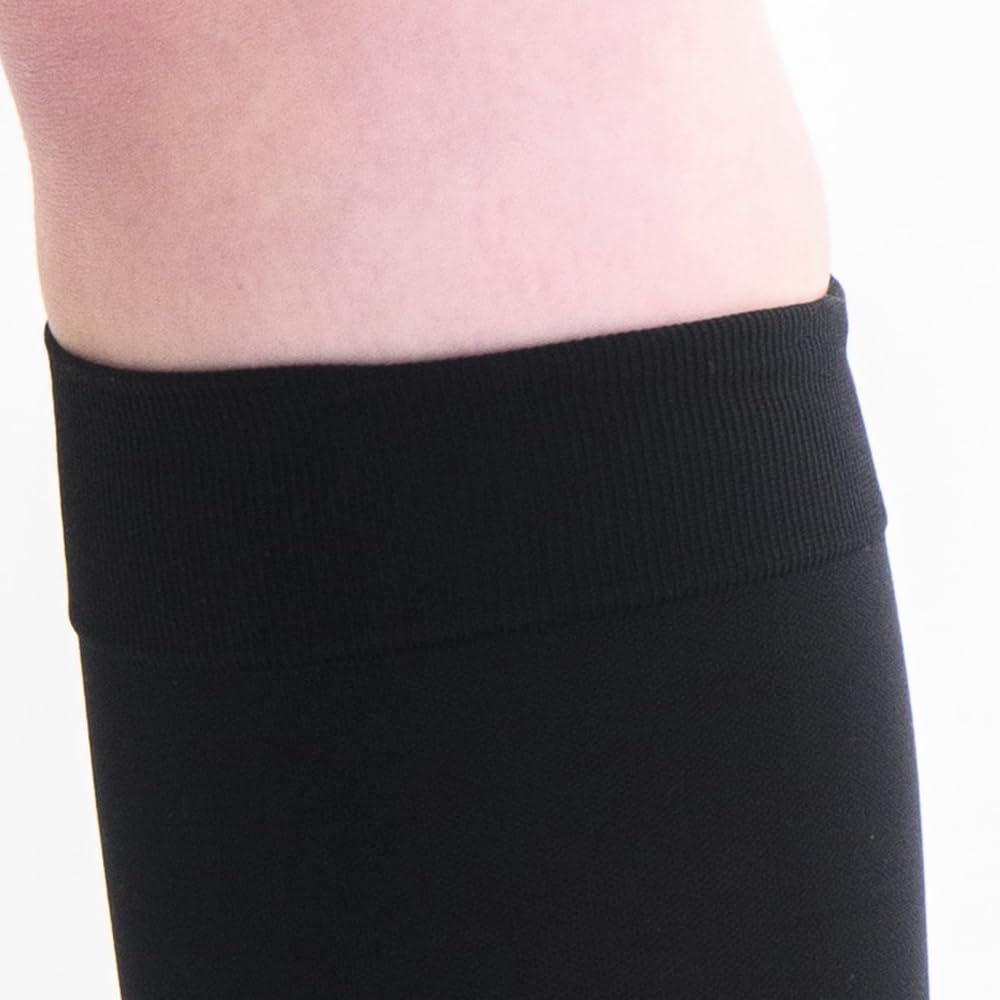 Dott. Piazza Gambaletti Terapeutici a compressione graduata in Microfibra Soft - Classe I - CL1- K1- Punta chiusa (Nero, XXXLARGE REGULAR)