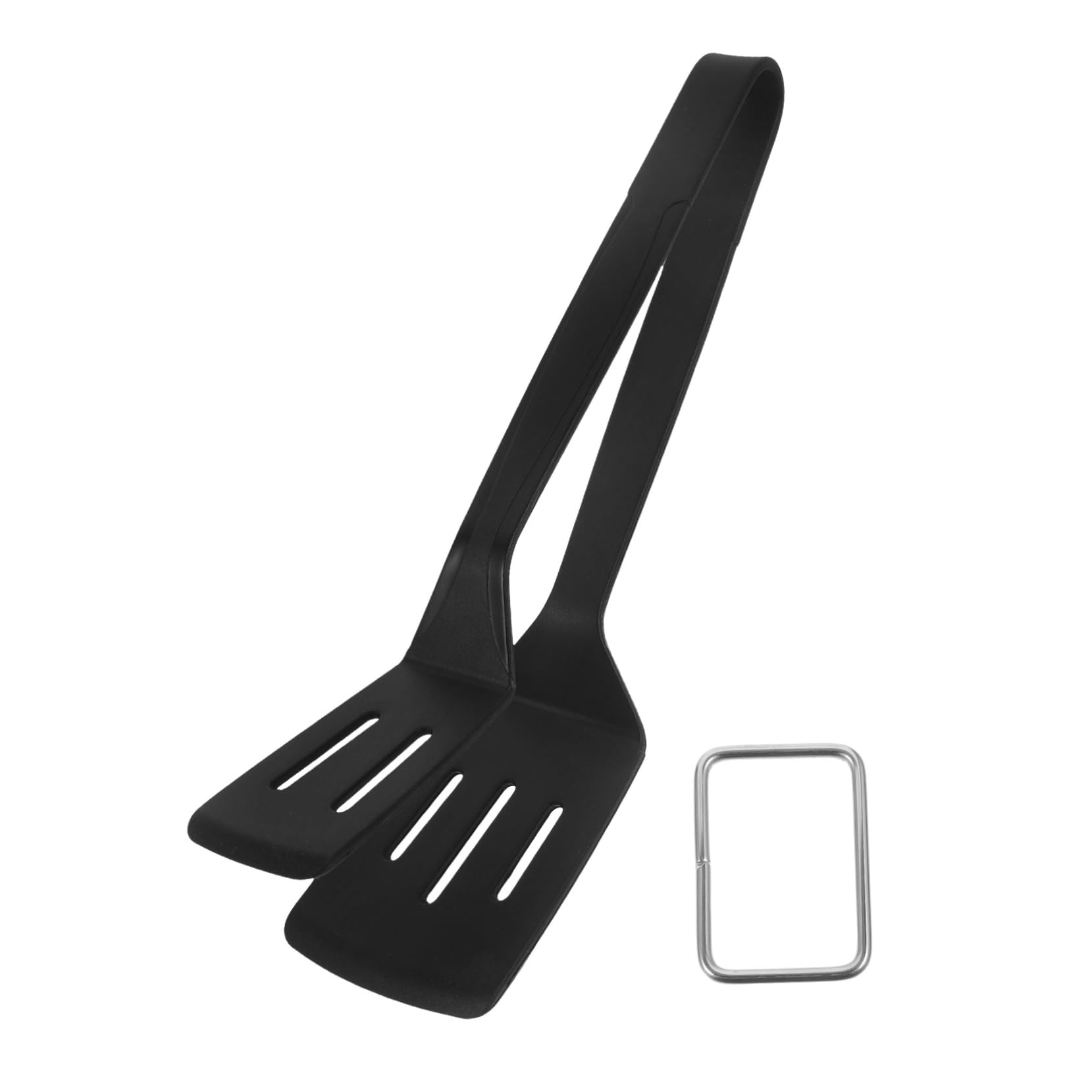 POPETPOP 5 Stück Bratspatel-Clip Essensclips Burger-Smasher Essenszange Zange Küche Grill spachtel Küchenkochzange Küchenspatel Steakklemme Lebensmittelspatelzange Kochen Kieselgel Schwarz