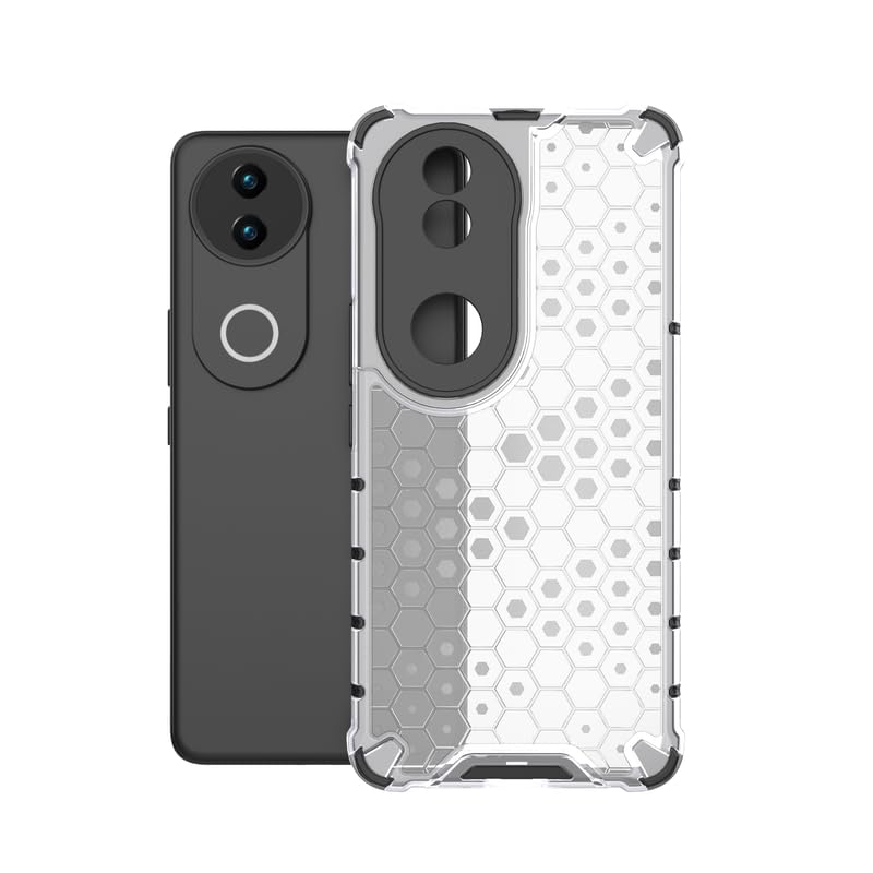 Image of Plastic Bumper Back Case Cover for Vivo V50 / V50e / Vivo T4R (5G) (Transparent)