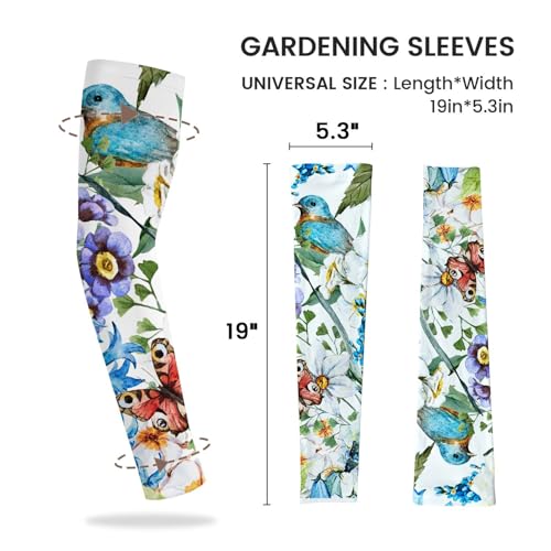 Image of YPHCDO Gardening Sleeves for Women Farm Sun Protection Thorn Proof Cooling Arm Sleeves to Cover Arms for Garden Sports