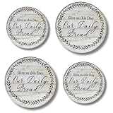 Range Kleen Give Us This Day Set of 4 Round Electric Range Burner Covers - Decorative