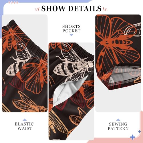 Insects Bugs Butterfly Dragonfly Boys Pants for Kids Jogger Pants with Pockets S-XL4