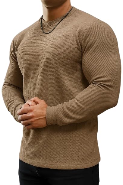 Image of Men's Stripped Full Sleeve Polycotton T-Shirt| Comfortable, Breathable, Lightweight & Stylish