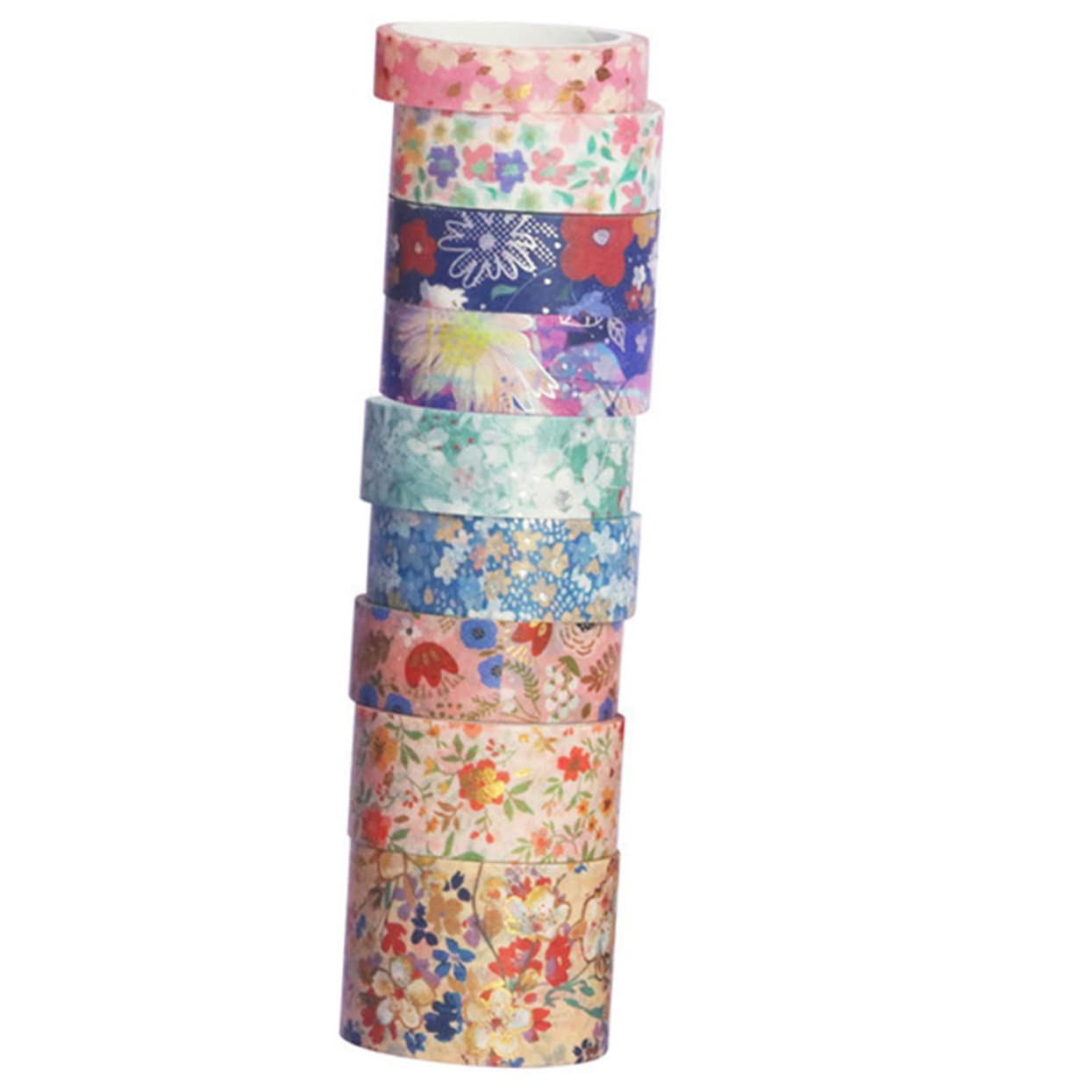 HOMSFOU 4 Sätze Blumenmuster Washi Tape Selbstklebende Dekorationsbänder Für Diy Scrapbooking Und Bastelprojekte Für Kreative Und Kunstwerke 9 Rollen * 4