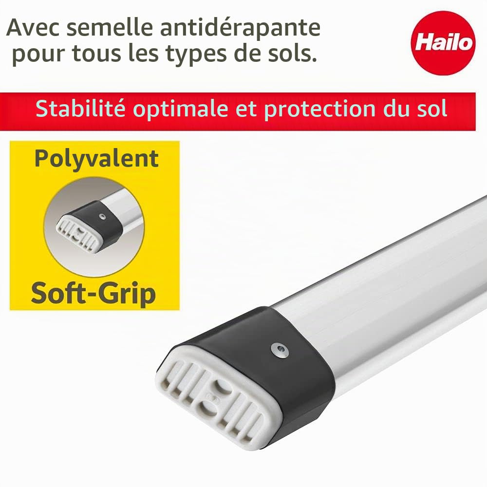 Hailo - Marche Pied Double accès 2x2 marches Pliant en Aluminium Hailo D60
