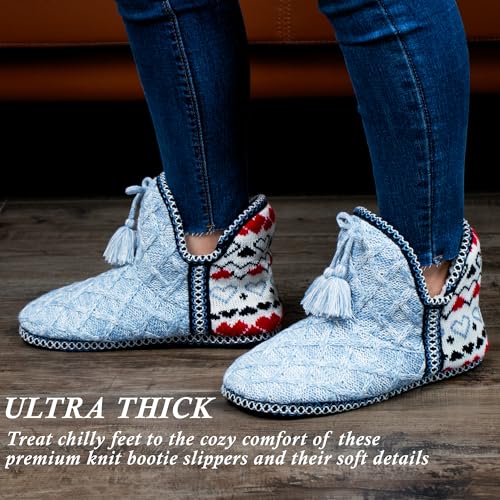 Cozylook Women's Bootie Slippers, Cozy House Shoes with Memory Foam, Plush Fleece Lining, Indoor/Outdoor Anti-Slip Sole4