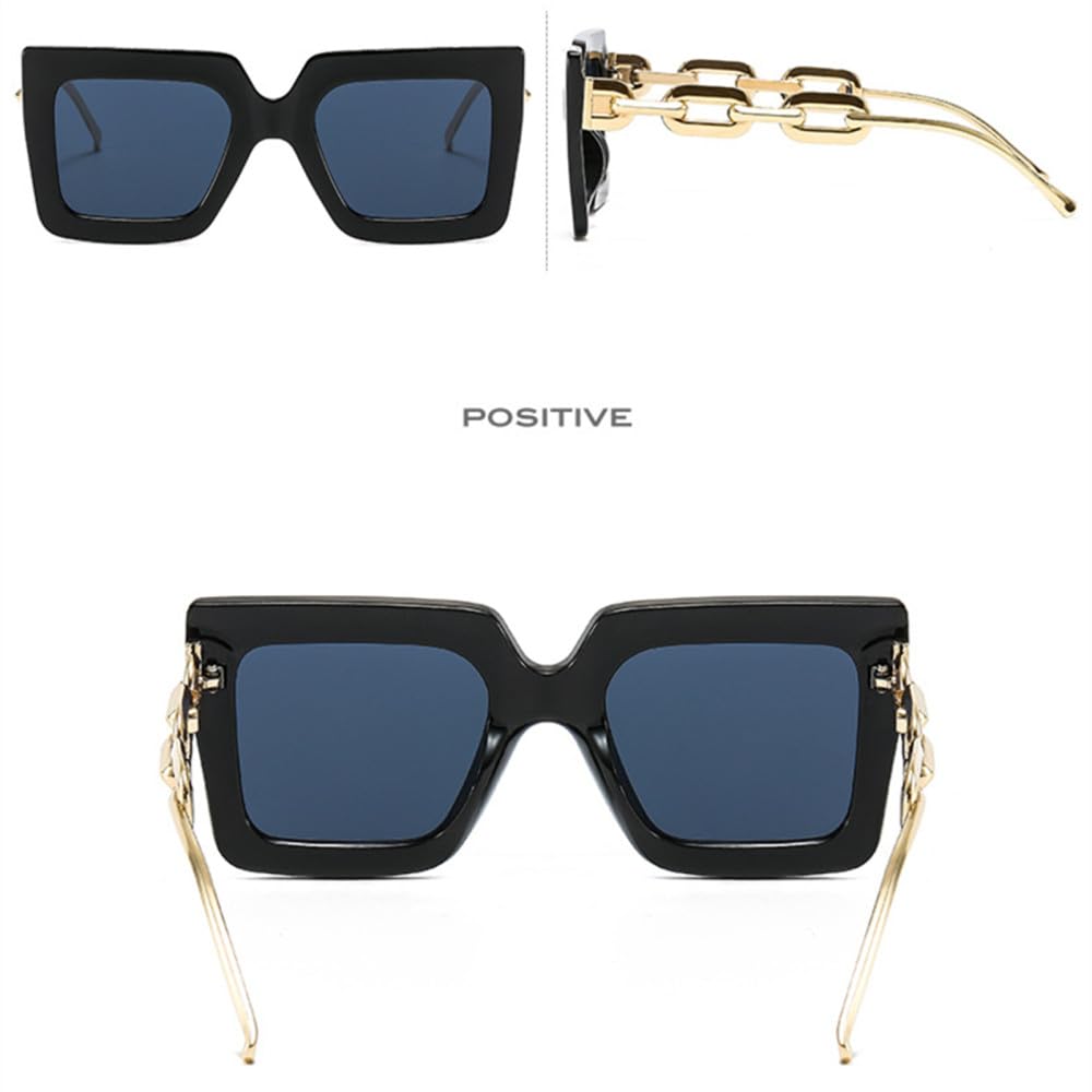 Gafas de Sol de Mujer para Damas Gafas de Sol Gafas de Cadena de Metal Vintage Sombras