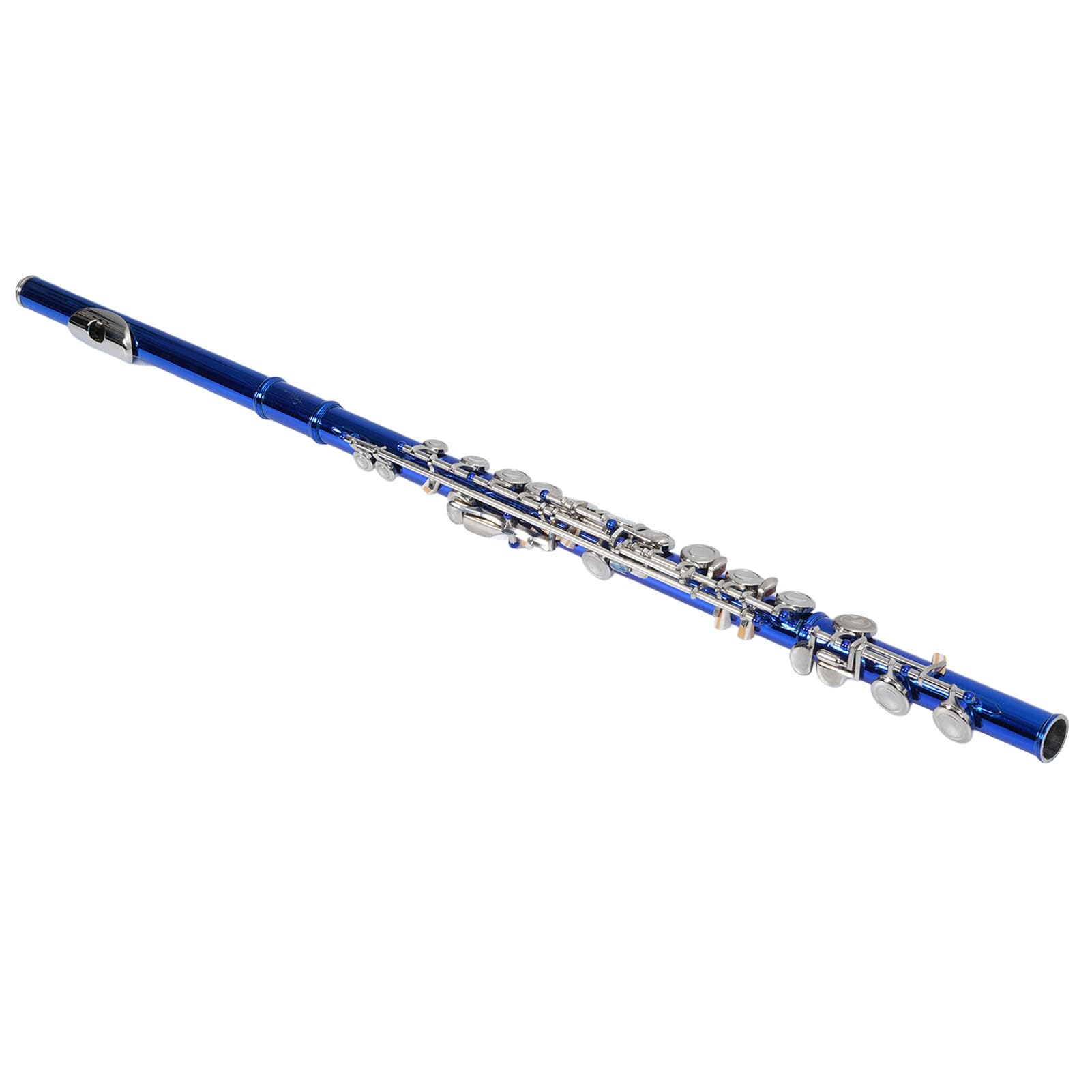 Qqmora Flauta C Cuproníquel Sonido Brillante Estudiantes Principiantes Agujero Cerrado Flauta de 16 Agujeros con Kit de Limpieza para Material Educativo Musical Cuproníquel