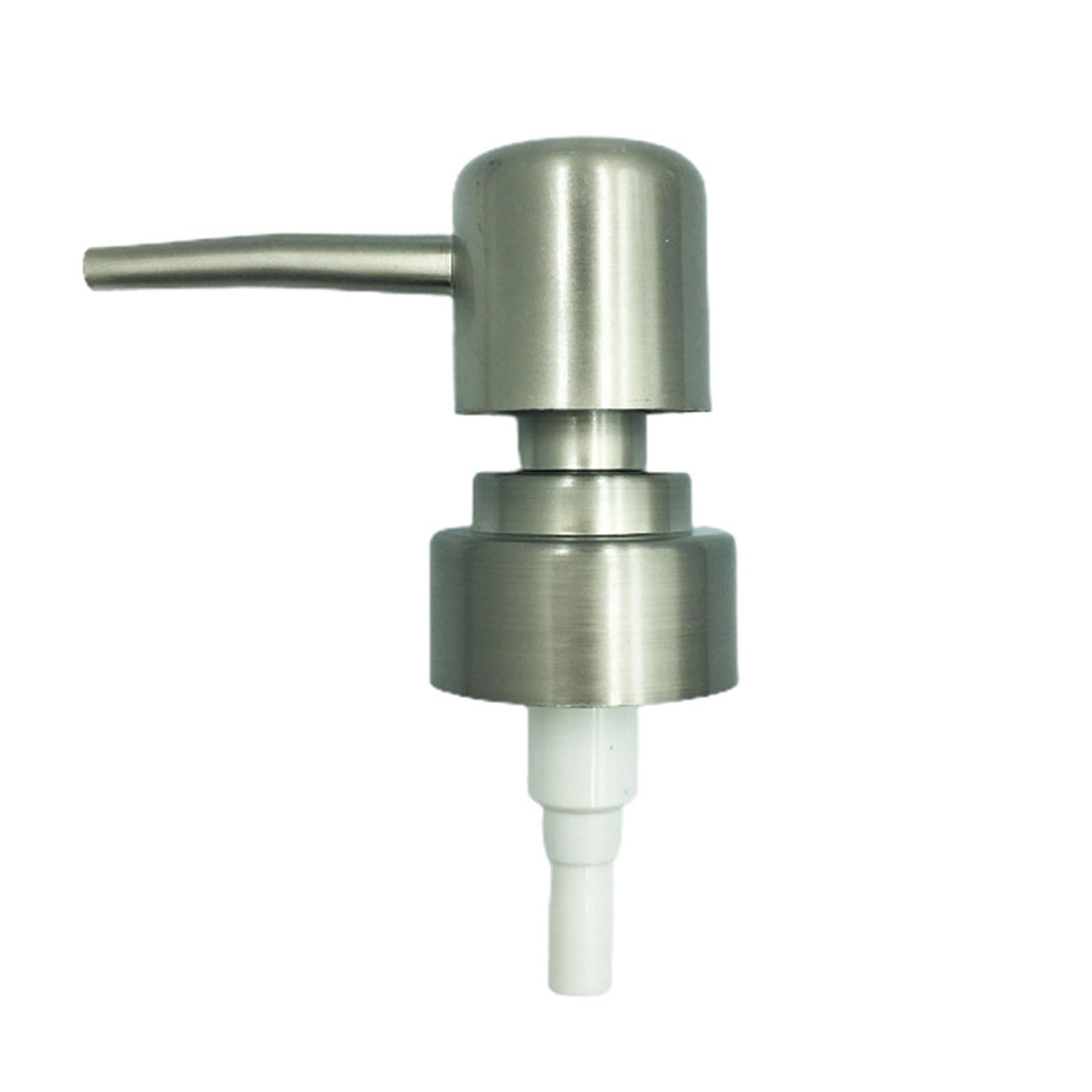 Soap Dispenser Pump Head, Replacement Nozzle for Soap Shampoo Bottle(Silver Brushed)