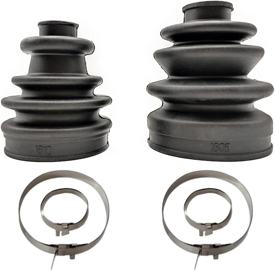 QYMOTO Hisun Front Axle CV Boots,Rubber Dust Boot Compatible with Hisun 500 700,Axis 500 700,Coleman UT500 700,Cub-Cadet Challenger 500 Parts(1 Pair)